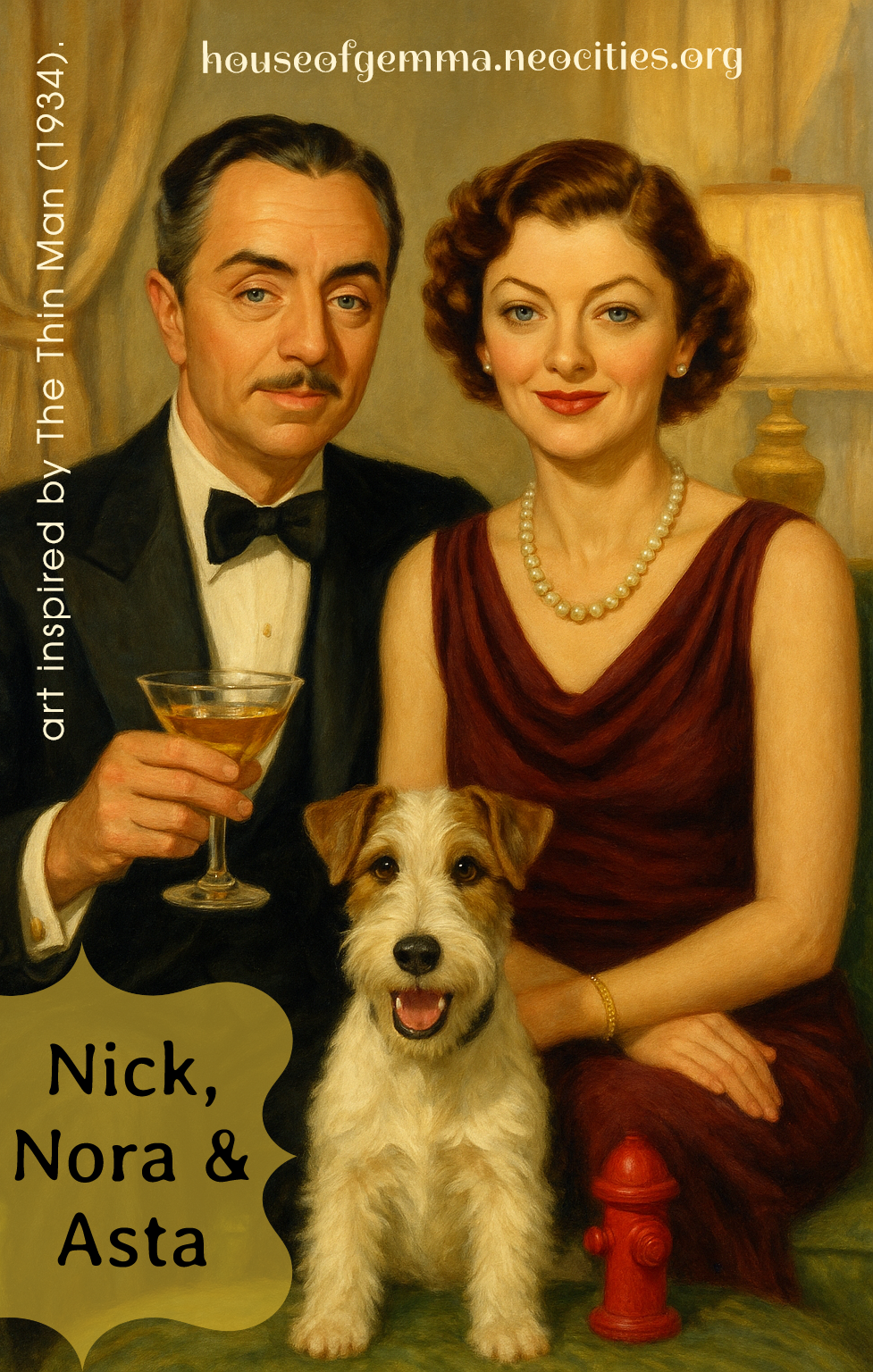 Nick, Nora & Asta Portrait